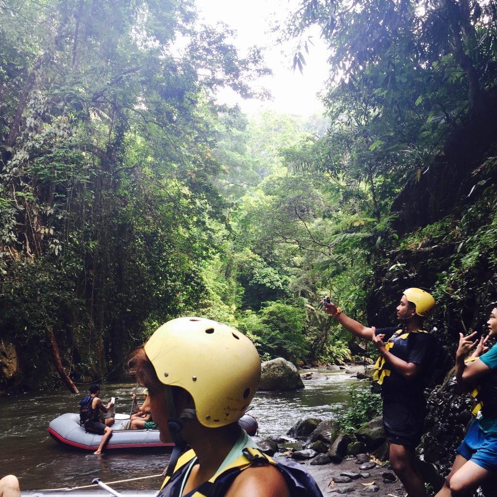 White water rafting at Ubud. 